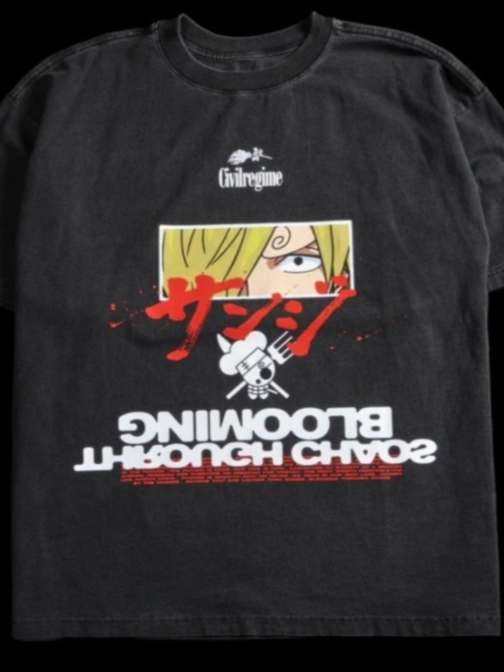 CIVIL REGIME x ONE PIECE SANJI 2XL NEW
